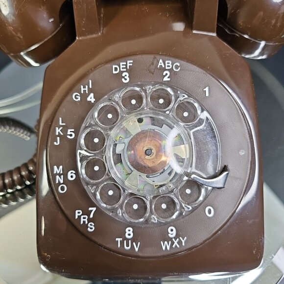 Vintage Chocolate Brown Northern Electric Rotary Desktop Telephone Canada - Picture 2 of 16